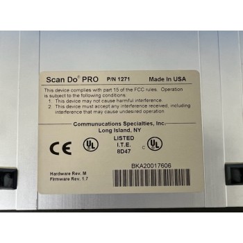 Communications Specialties Inc. SCAN DO PRO 1271 Computer to Video Scan Converter